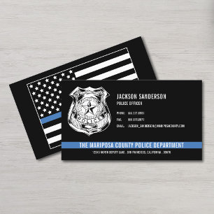 Kundenspezifische Polizeiabteilung Thin Blue Line Visitenkarte