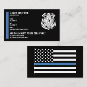 Kundenspezifische Polizeiabteilung Thin Blue Line Visitenkarte