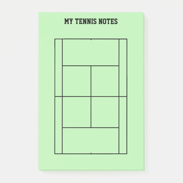 Kundenspezifische Post-it®-Noten für Tennisspieler Post-it Klebezettel (Vorderseite)