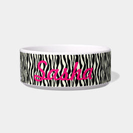 Kundenspezifische Prinzessin Zebra Print Food Dish Napf