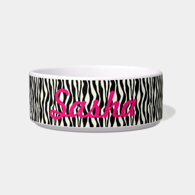 Kundenspezifische Prinzessin Zebra Print Food Dish Napf (Rechts)