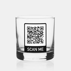 Kundenspezifische QR-Code-Geschäfte Whiskyglas