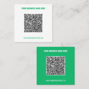 Kundenspezifische QR-Code-Scan-Informationen Werbe Quadratische Visitenkarte