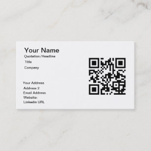 Kundenspezifische QR Code-Visitenkarten Visitenkarte