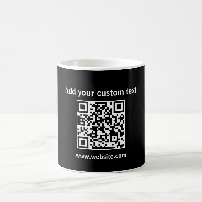 Kundenspezifische Qr-Tasse für die schwarze Kaffee Kaffeetasse (Mittel)