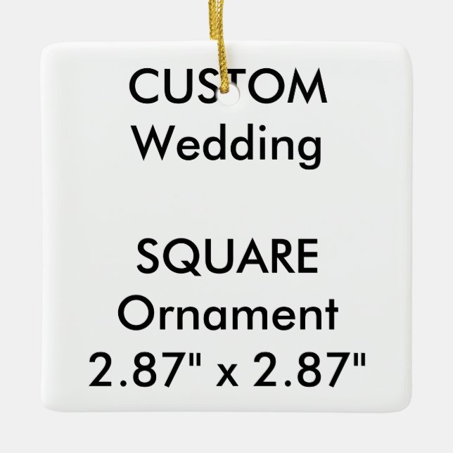 Kundenspezifische QUADRATISCHE Keramik-hängende Keramikornament (Vorderseite)