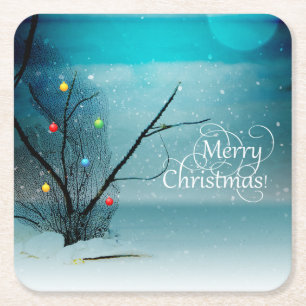 Kundenspezifische quadratische Untersetzer - frohe
