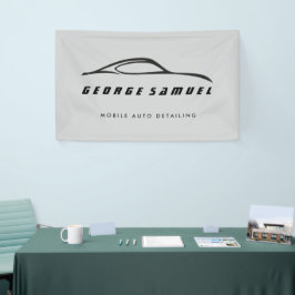 Kundenspezifische Reparatur und modernes Auto im D Banner