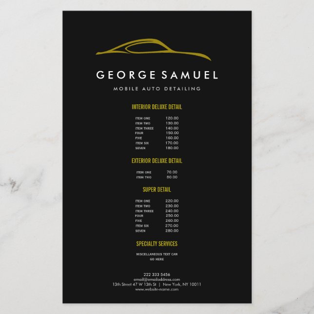 Kundenspezifische Reparatur und modernes Auto im D Flyer (Vorne)