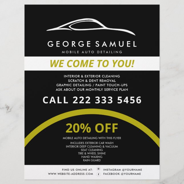 Kundenspezifische Reparatur und modernes Auto im D Flyer (Vorne)