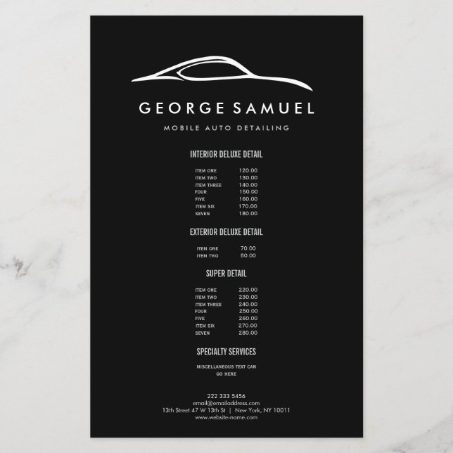 Kundenspezifische Reparatur und modernes Auto im D Flyer (Vorne)