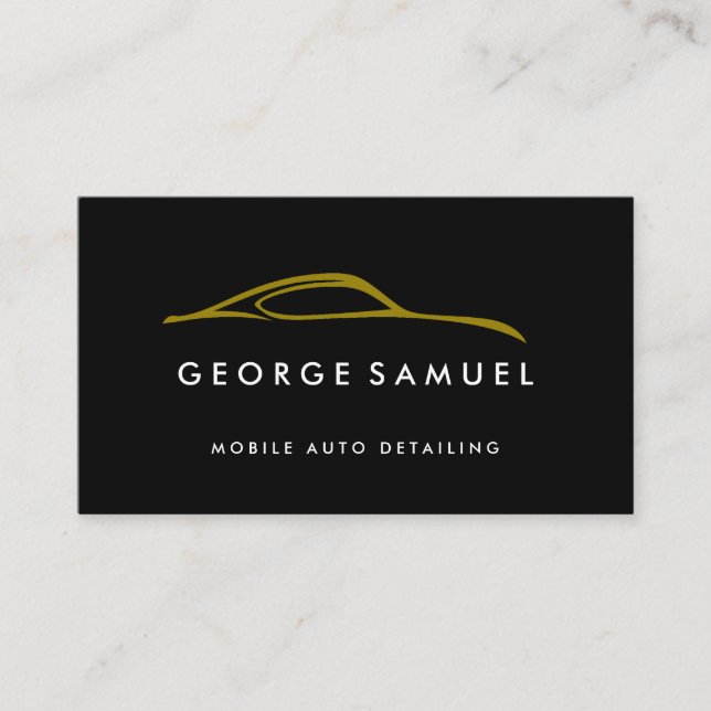 Kundenspezifische Reparatur und modernes Auto im D Visitenkarte (Vorderseite)