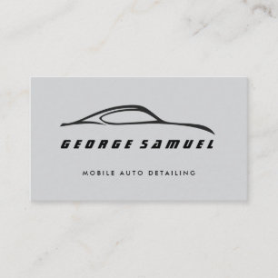 Kundenspezifische Reparatur und modernes Auto im D Visitenkarte