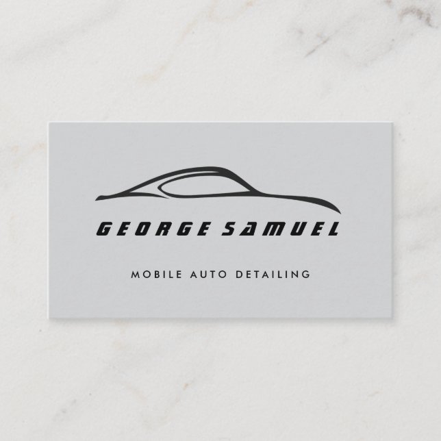 Kundenspezifische Reparatur und modernes Auto im D Visitenkarte (Vorderseite)