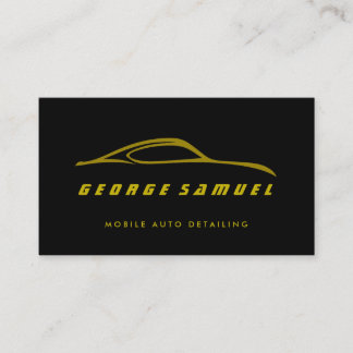 Kundenspezifische Reparatur und modernes Auto im D Visitenkarte