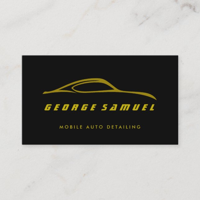 Kundenspezifische Reparatur und modernes Auto im D Visitenkarte (Vorderseite)