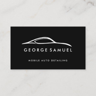 Kundenspezifische Reparatur und modernes Auto im D Visitenkarte