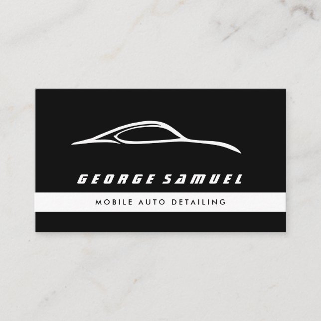 Kundenspezifische Reparatur und modernes Auto im D Visitenkarte (Vorderseite)