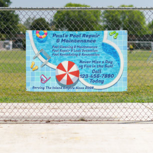 Kundenspezifische Reparatur von Pool-Wartungen Banner