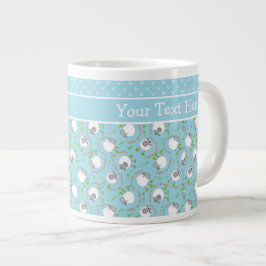 Kundenspezifische riesige Kaffee-Tasse: Blau, Jumbo-Tasse