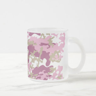 Kundenspezifische rosa Camouflage-mattierte Mattglastasse