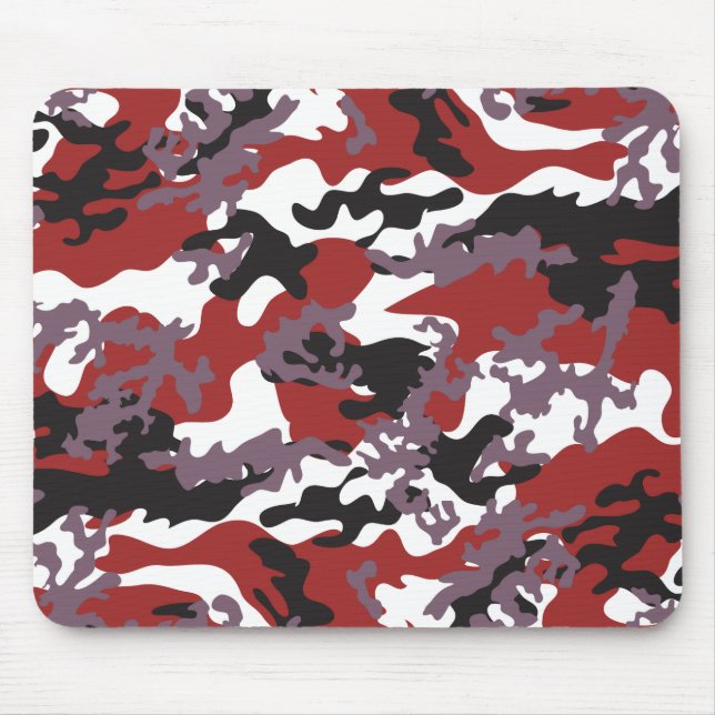Kundenspezifische rote Camouflage Mousepad (Vorne)