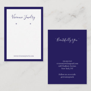 Kundenspezifische Schmuck-Ohrringe Royal Blue Disp Visitenkarte
