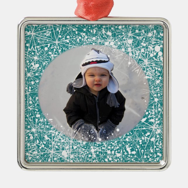 Kundenspezifische Schneeflocke-Verzierung Ornament Aus Metall (Vorne)