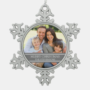 Kundenspezifische Schneeflocken Zinn-Ornament