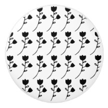 kundenspezifische schwarze Blume auf weißem