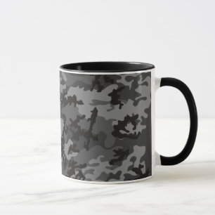Kundenspezifische schwarze Camouflage-Glas-Tasse Tasse
