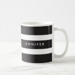 Kundenspezifische schwarze u. weiße gestreifte kaffeetasse<br><div class="desc">.</div>