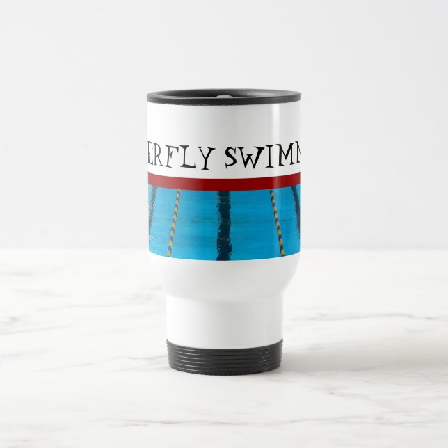 Kundenspezifische Schwimmen-Reise-Tasse Reisebecher (Mittel)
