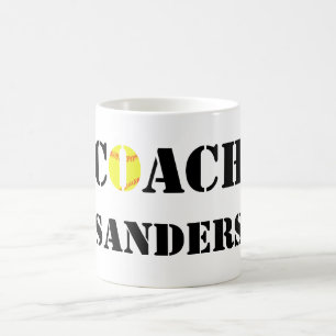 Kundenspezifische Softball-Trainer-Kaffee-Tasse Tasse