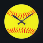 kundenspezifische Software Runde Wanduhr<br><div class="desc">Individuelles Softball Design... T - Shirt und Geschenke können durch Hinzufügen von Text in das Design angepasst werden,  oder getragen wie gezeigt!</div>