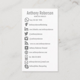 Kundenspezifische Sozialmediumikonen Visitenkarte