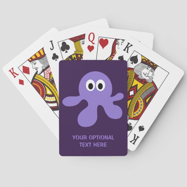 Kundenspezifische Spielkarten der lustigen Krake (Rückseite)