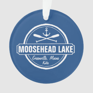 Kundenspezifische Stadt und Name Moosehead Ornament