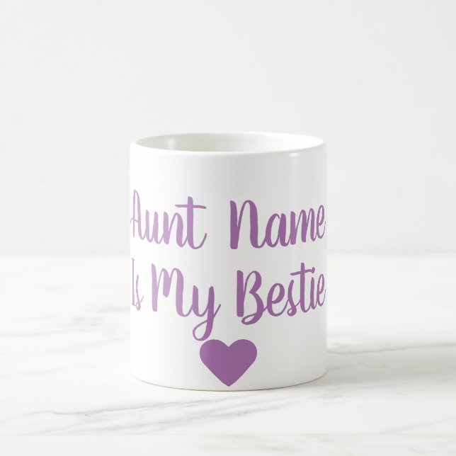 Kundenspezifische Tante Is My Bestie Mug Kaffeetasse (Mittel)