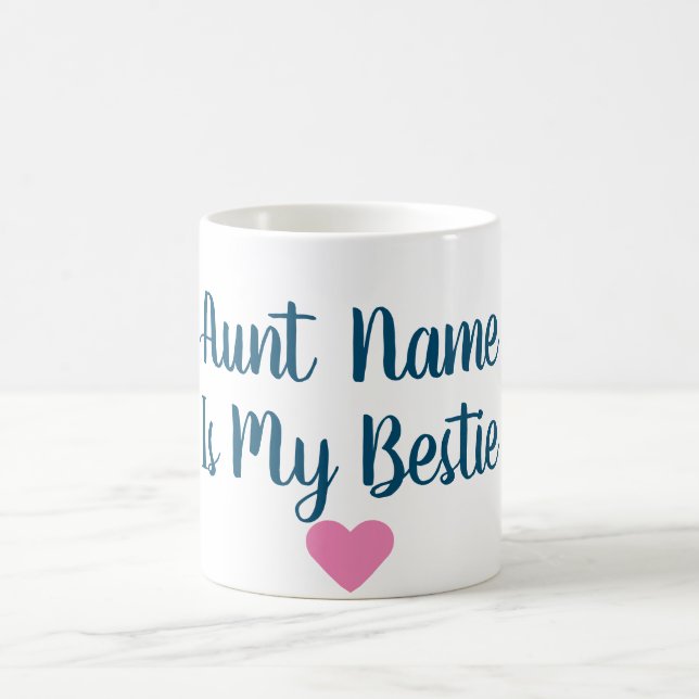 Kundenspezifische Tante Is My Bestie Mug Kaffeetasse (Mittel)
