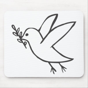 Kundenspezifische Taube des Friedensskizze-Logos Mousepad