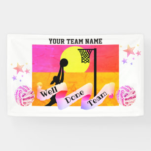 Kundenspezifische Team-Namenetball-Fahne Banner