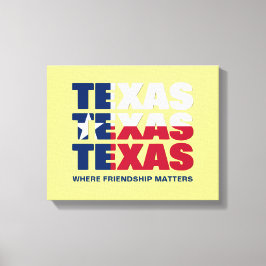 Kundenspezifische TEXAS-Freundschaftsangelegenheit Leinwanddruck