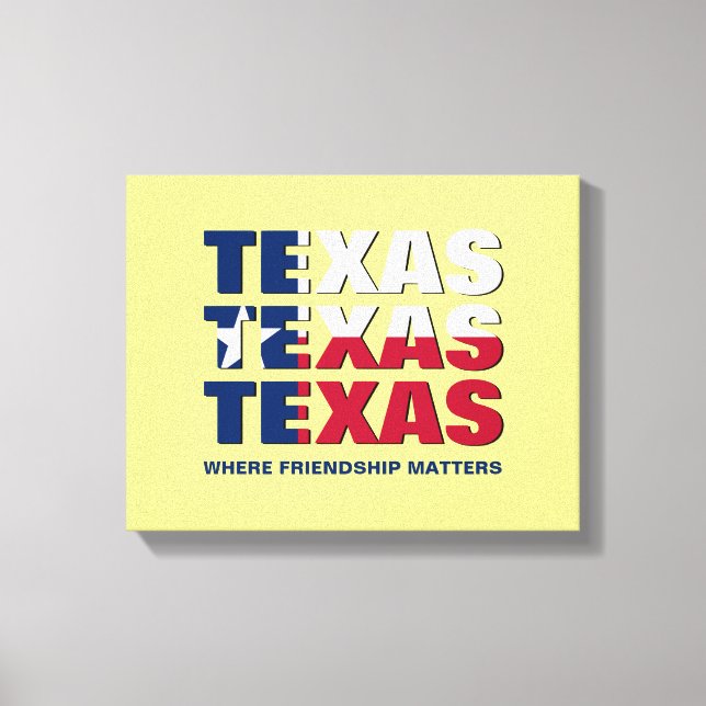 Kundenspezifische TEXAS-Freundschaftsangelegenheit Leinwanddruck (Vorderseite)