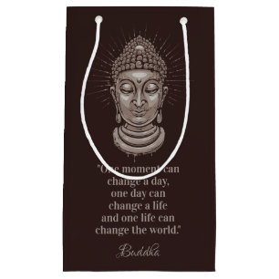 Kundenspezifische Text Buddha-Zitatgeschenktasche Kleine Geschenktüte