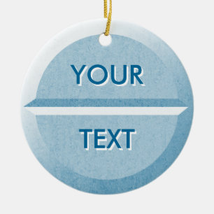 Kundenspezifische Text-Pillen-Tablette-Verzierung Keramik Ornament