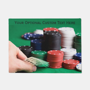 Kundenspezifische Text Poker-Spielertürmatte Fußmatte