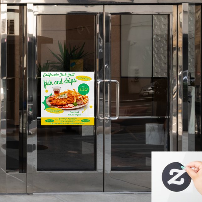 Kundenspezifische Verkaufsförderaktion für Fisch u Fensteraufkleber (Büro Tür)