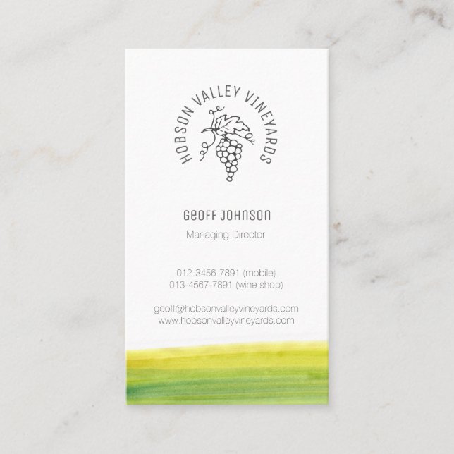 Kundenspezifische Visitenkarte (Vorderseite)