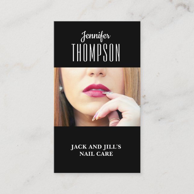 Kundenspezifische Visitenkarte für Nageltechniker Terminkarte (Vorderseite)